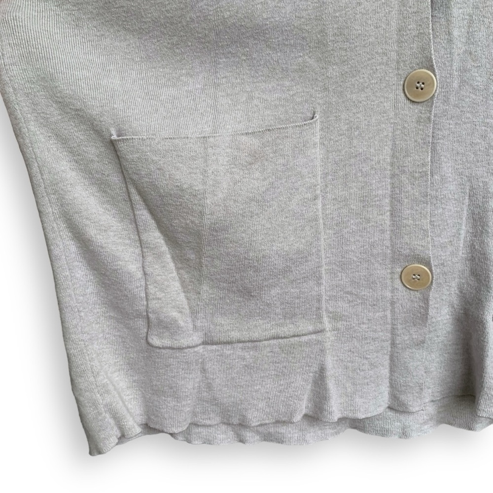 Eileen Fisher Cardigan L Pearl Cotton Silk Blend - Picture 8 of 13